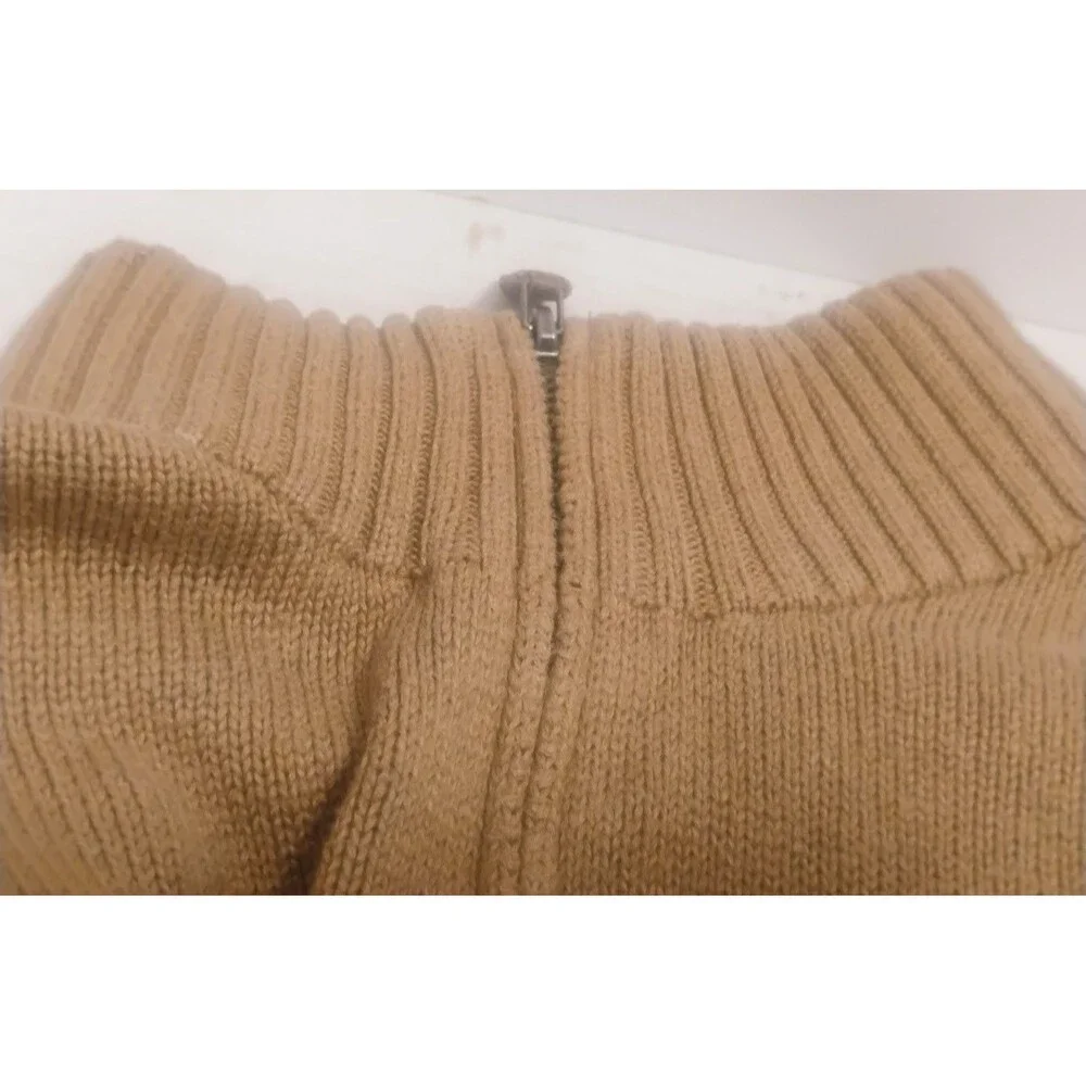 RALPH LAUREN POLO MENS 2XLB HEAVY 100% KNIT COTTON TURTLE NECK ¼ ZIP SWEATER